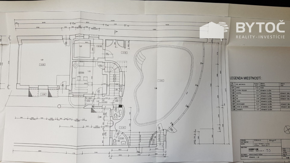 BYTOČ RK - Predaj priestranného domu s bazénom a miestnosťou na fitness na Mostnej ul. v BA-Vrakuňa