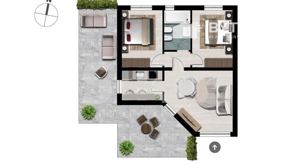 BYTOČ RK - 3-izb. radový RD/chata so záhradkou a krytým parkovaním v Taliansku - Bibione
