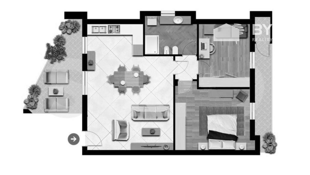 BYTOČ RK -  veľký 3-izb byt 96m2 s 2x terasou a parkovaním v Taliansku neďaleko pobrežia - Latisana